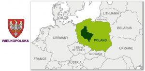 Grafika przedstawiająca położenie Wielkopolski w Polsce